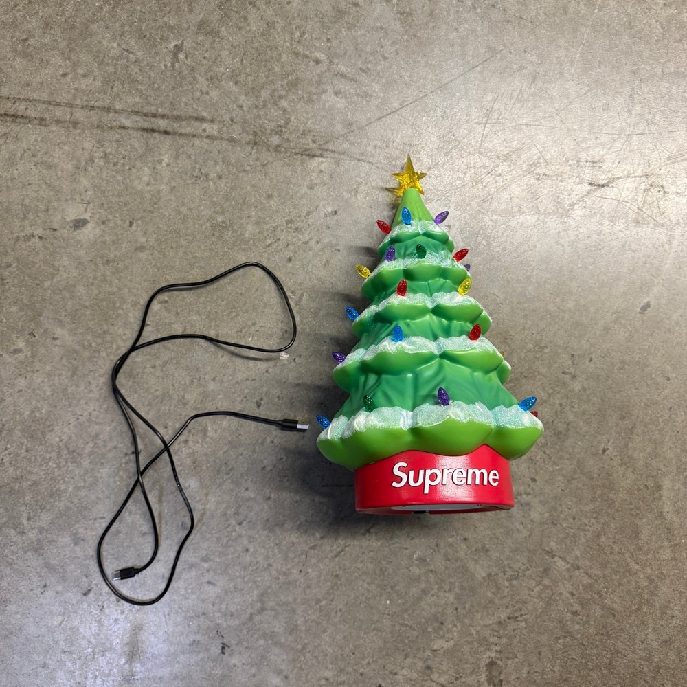 Supreme‎ Ceramic Christmas Tree Green Red Box Logo LED Light Up Decor USB FW22